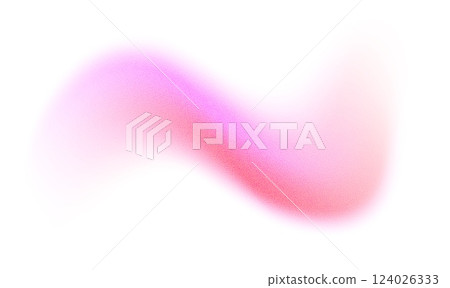 Abstract gradient shape with noise, pink blurred grainy color gradation, vibrant design element. 124026333