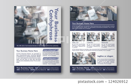 Modern business flyer/catalog template 2 124026912