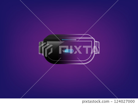Abstract background with 3d virtual reality 124027000