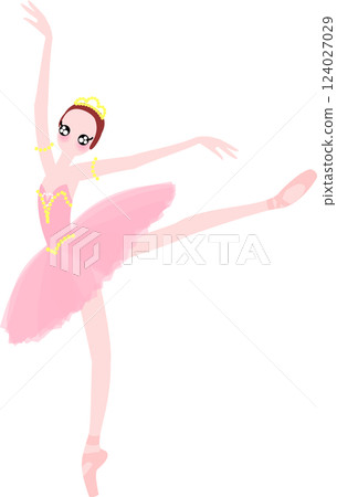 Ballerina in pale pink outfit 124027029