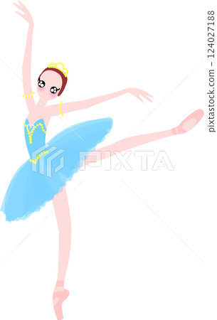 Ballerina in light blue outfit 124027188
