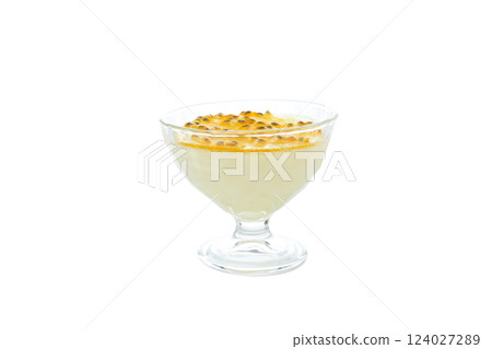 PNG, Passion fruit mousse, isolated on white background PNG, Passion fruit mousse, isolated on white background 124027289