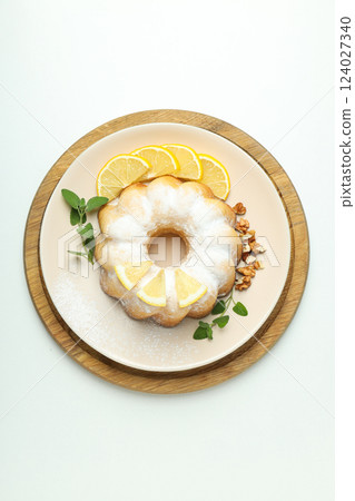 Tasty bake food concept - delicious lemon cake Tasty bake food concept - delicious lemon cake 124027340