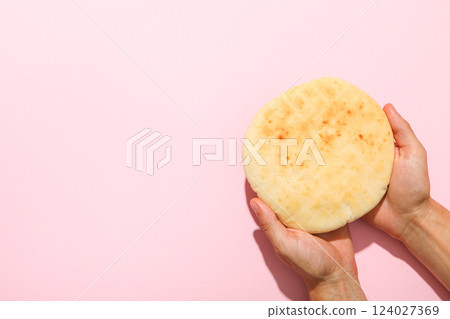 Tasty bakery food concept - delicious Pita, food for making in home Tasty bakery food concept - delicious Pita, food for making in home 124027369