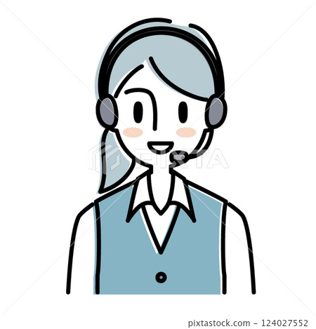 呼叫中心女人插圖 124027552