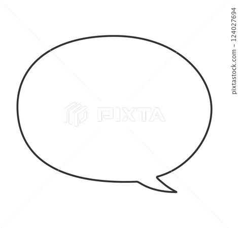 簡單的橢圓形對話泡泡 簡單的橢圓形對話泡泡 124027694