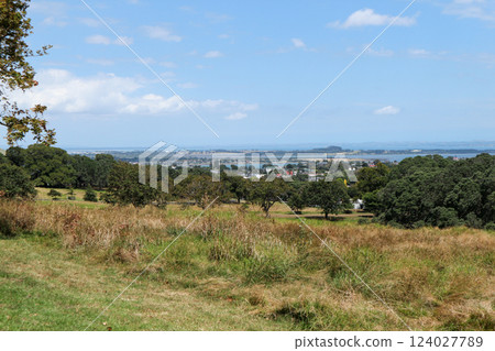 View from Cornwall Park in Auckland 124027789