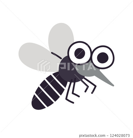 蚊子/向量手繪插畫 124028073