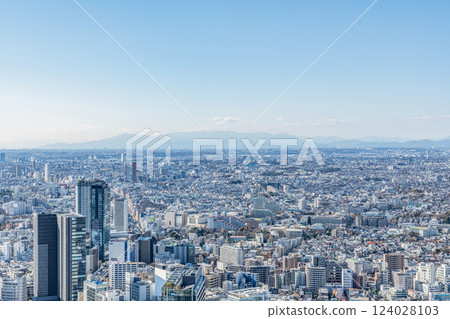 晴天的東京城市景觀(都市影像) 晴天的東京城市景觀(都市影像) 124028103