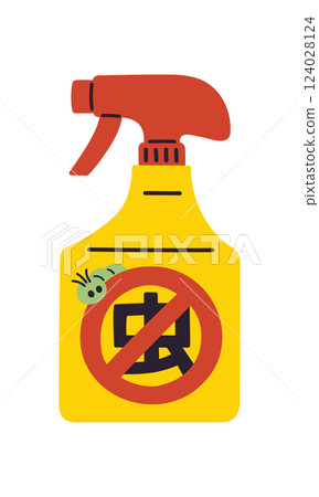 Insect repellent/pest control spray/vector hand-drawn illustration Insect repellent/pest control spray/vector hand-drawn illustration 124028124