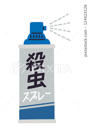 Insecticide spray / Vector hand-drawn illustration 124028126