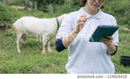 mountain goat, digital tablet, tablet 124028428