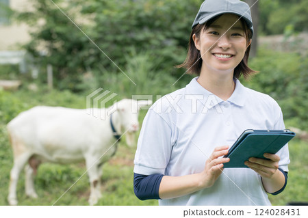 mountain goat, digital tablet, tablet 124028431