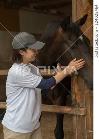 horse, female, lady 124028464