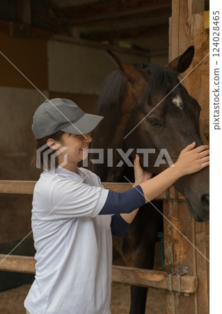 horse, female, lady 124028465