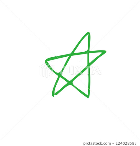Hand-drawn color illustration of stars - Decoration only Hand-drawn color illustration of stars - Decoration only 124028585