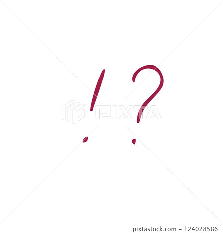 情感表達:驚訝的漫畫表情彩色插圖,僅裝飾 情感表達:驚訝的漫畫表情彩色插圖,僅裝飾 124028586