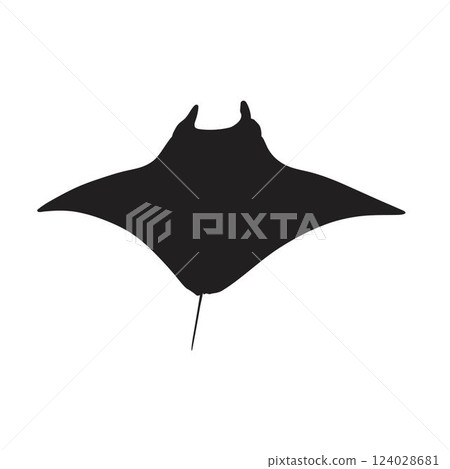 Vector stingray silhouette Vector stingray silhouette 124028681