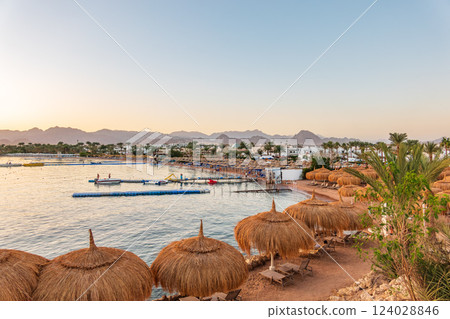 Scenic view of Naama Bay, Sharm-el-Sheikh, Egypt 124028846