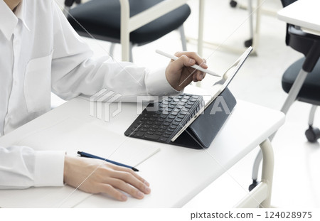 Male students taking classes Male students taking classes 124028975