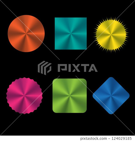 Holographic colorful gradient geometric figures Holographic colorful gradient geometric figures 124029185