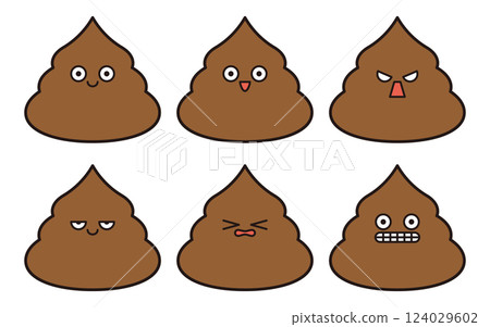 一組便便人物插圖 124029602