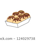 Takoyaki on white background 124029738