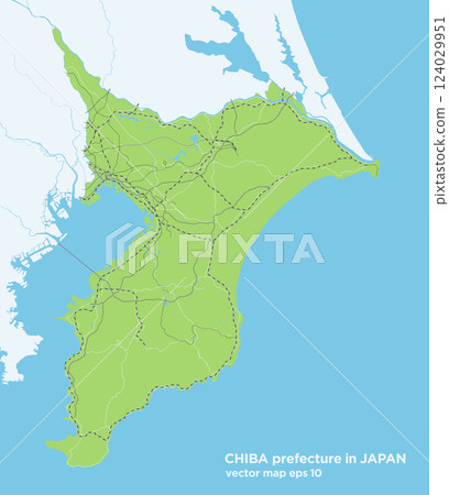 日本千葉縣綠色簡易路線圖 124029951