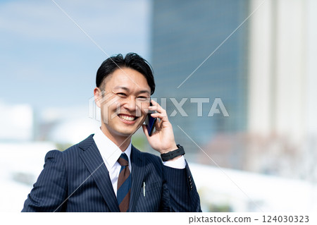 Businessman to talk to Businessman to talk to 124030323