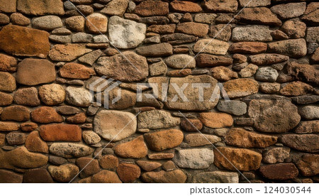 AI影像：棕色砌塊外牆 124030544