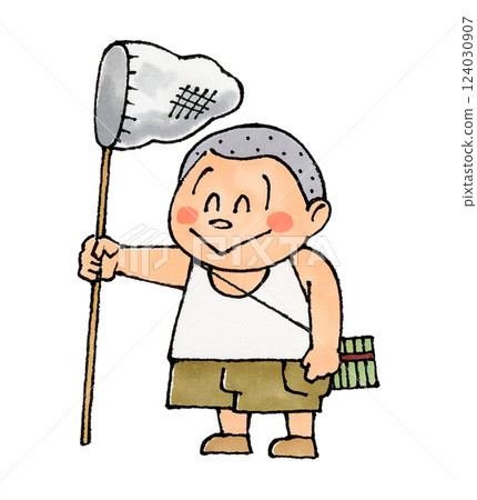 剃頭的男孩（捉昆蟲） 124030907