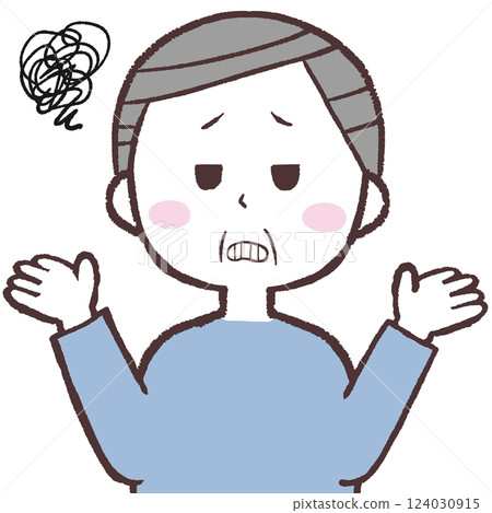 Disgusted senior man illustration Disgusted senior man illustration 124030915