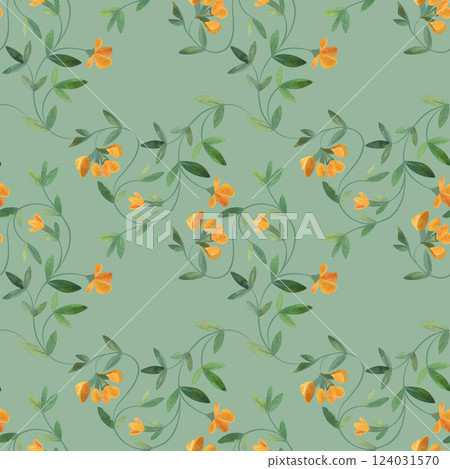 Textile seamless floral pattern with wild grasses and flowers. Design for kitchen home textiles, tablecloths, curtains, bed linen, dress fabrics, wrapping paper. Textile seamless floral pattern with wild grasses and flowers. Design for kitchen home textiles, tablecloths, curtains, bed linen, dress fabrics, wrapping paper. 124031570