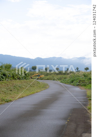 road in the field 124031742