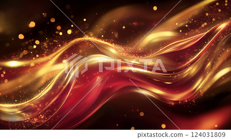 紅色和金色的抽象的背景材料(AI 生成的圖像) 紅色和金色的抽象的背景材料(AI 生成的圖像) 124031809