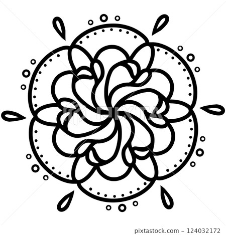 黑色玫瑰花邊 124032172