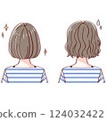 Straight hair and curly hair_back view 124032422