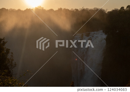 Sunset over Victoria Falls 124034083