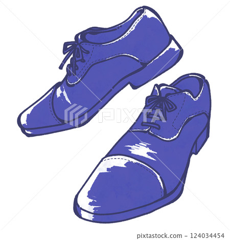 Illustration of leather shoes 124034454