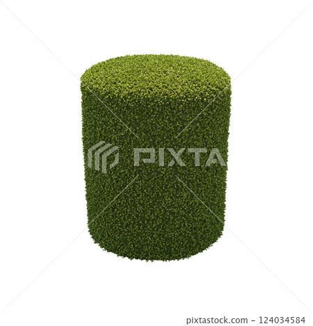 bush isolate on a transparent background, 3D illustration, cg render 124034584
