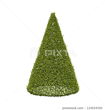 bush isolate on a transparent background, 3D illustration, cg render 124034585