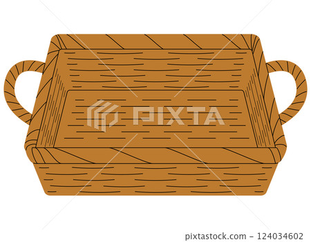 A simple illustration of a basket without outline 124034602