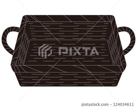 Silhouette basket illustration material Silhouette basket illustration material 124034611