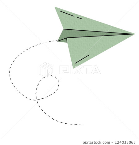 Green Paper airplane with flight vector, colored paper airplane, airplane clipart, origami airplane Green Paper airplane with flight vector, colored paper airplane, airplane clipart, origami airplane 124035065