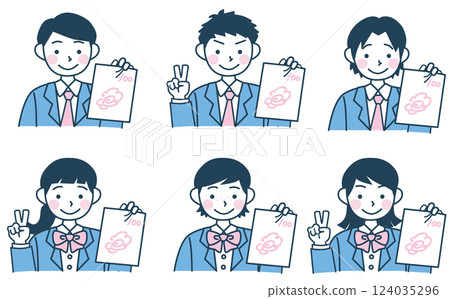 Student illustration set 124035296