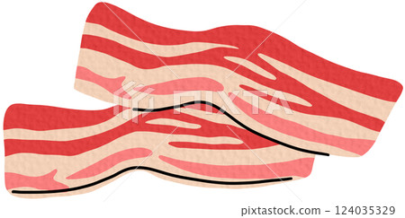 bacon, vector, pork 124035329
