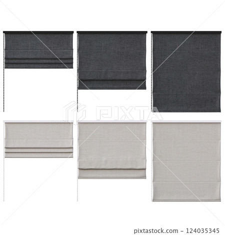 curtain isolated on a transparent background, interior decorations, 3D illustration, cg render curtain isolated on a transparent background, interior decorations, 3D illustration, cg render 124035345