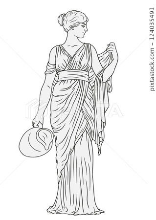 Vector Greek women. Vector Greek women. 124035491