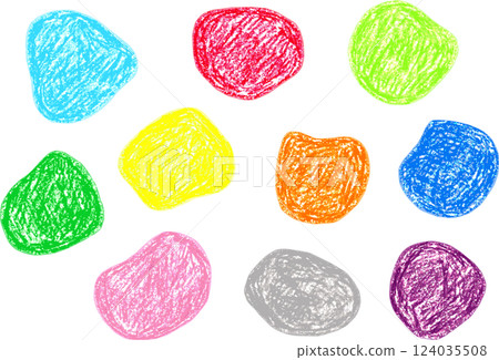 彩色蠟筆形框架集 124035508