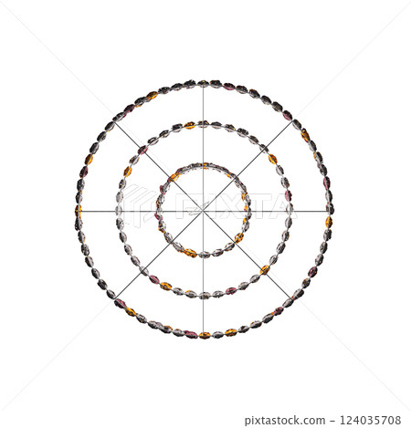 crystal chandelier for the interior isolated on transparent background, home lighting, 3D illustration, cg render 124035708